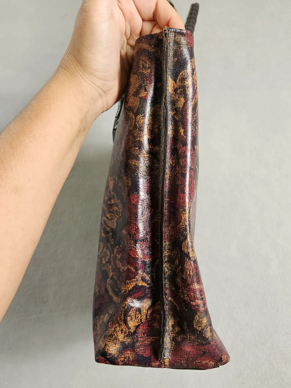 Patricia Nash Fall Tapestry Floral Leather Tote Bag